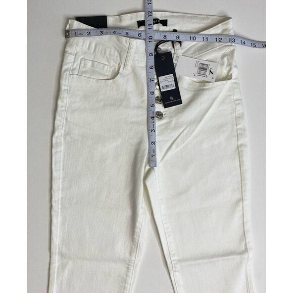 Numero Verona Ankle Skinny Jeans 27 White Juniors' Stretchy Exposed-Buttons NEW - Picture 4 of 9